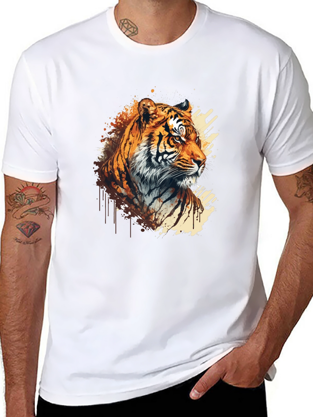 Tiger Graphic Black T-Shirt