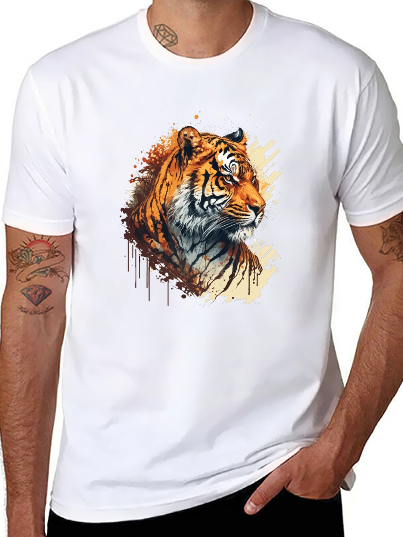 Tiger Graphic Black T-Shirt