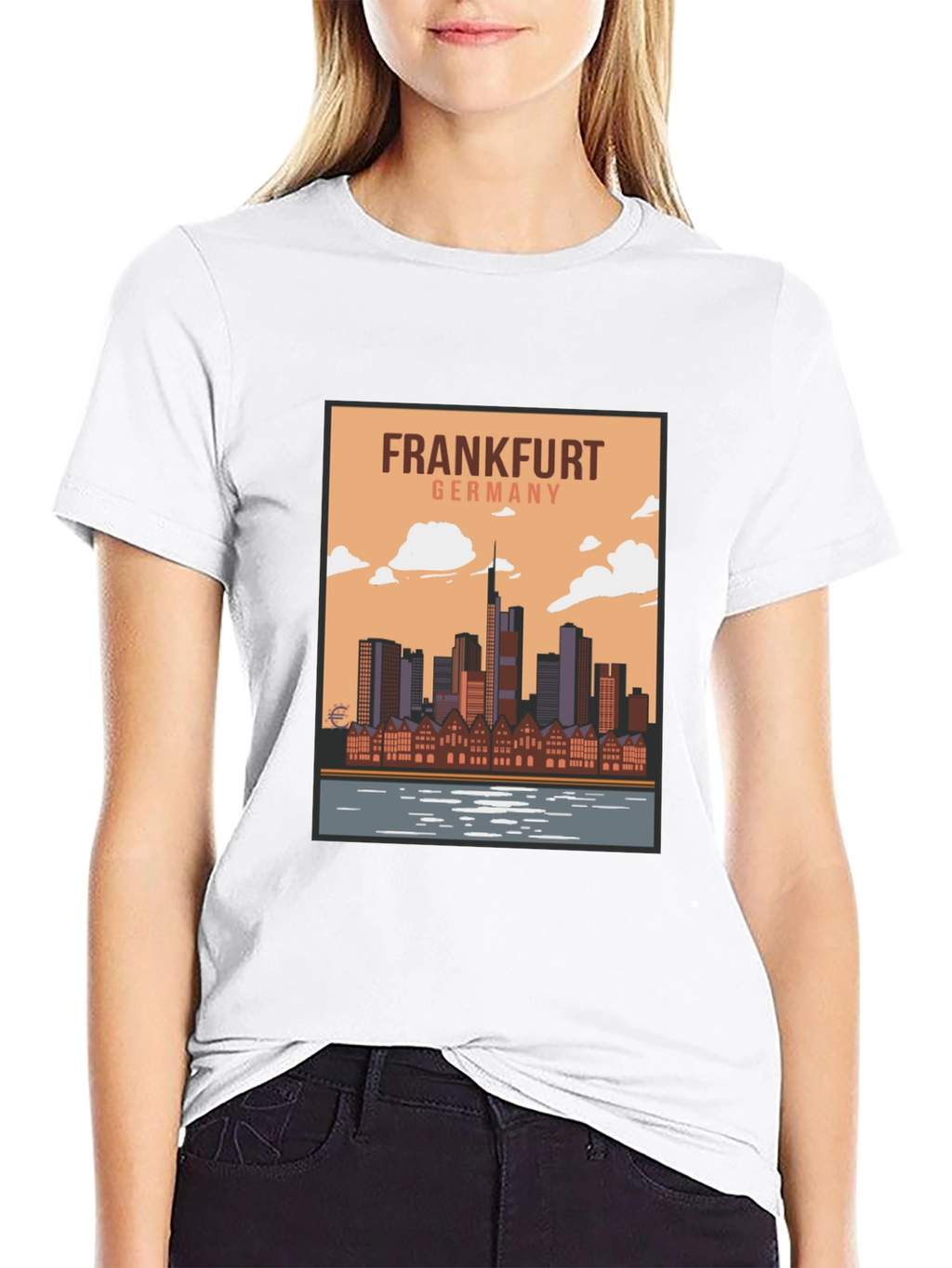 Frankfurt Germany Skyline Graphic T-Shirt