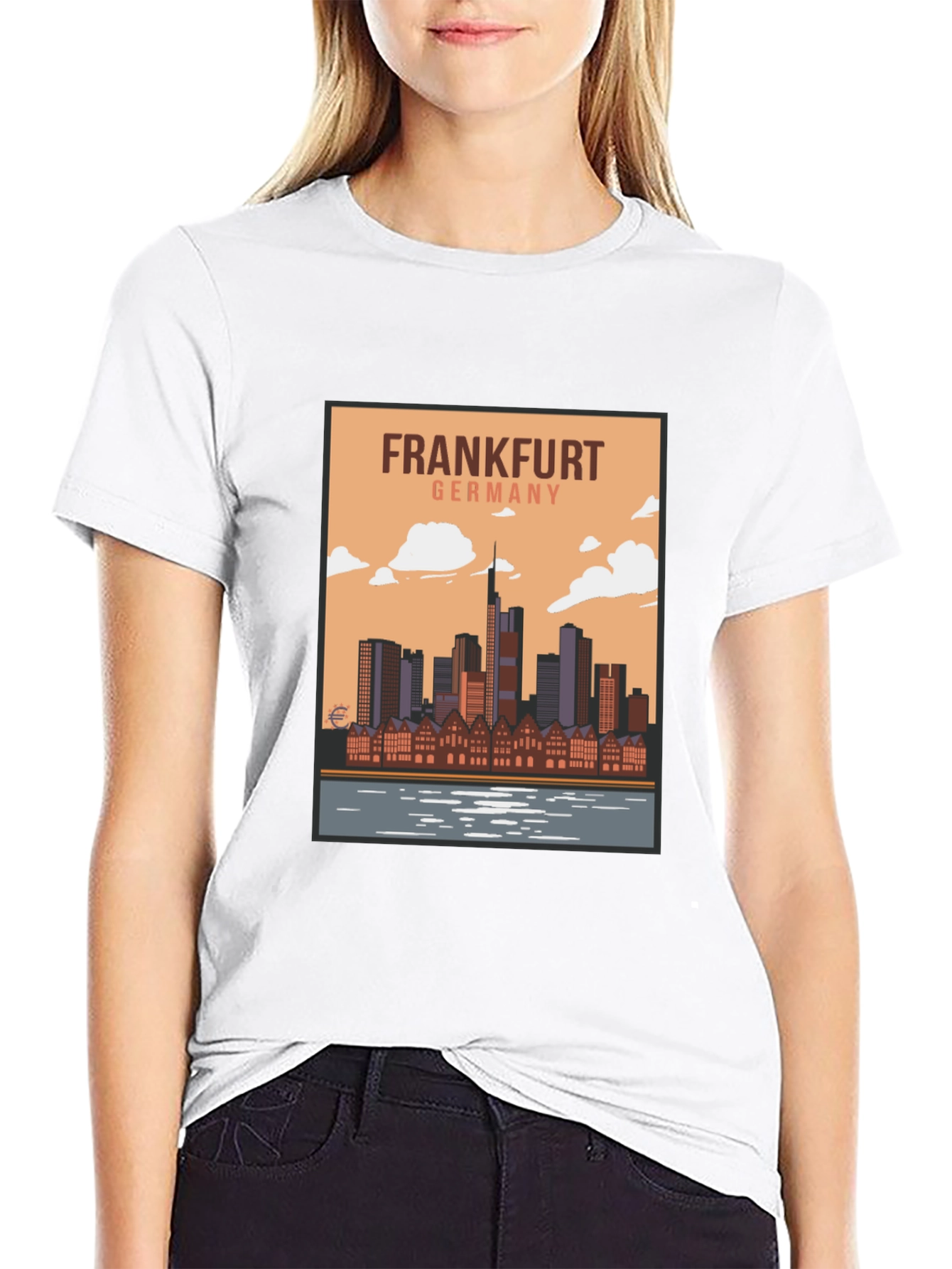 Frankfurt Germany Skyline Graphic T-Shirt