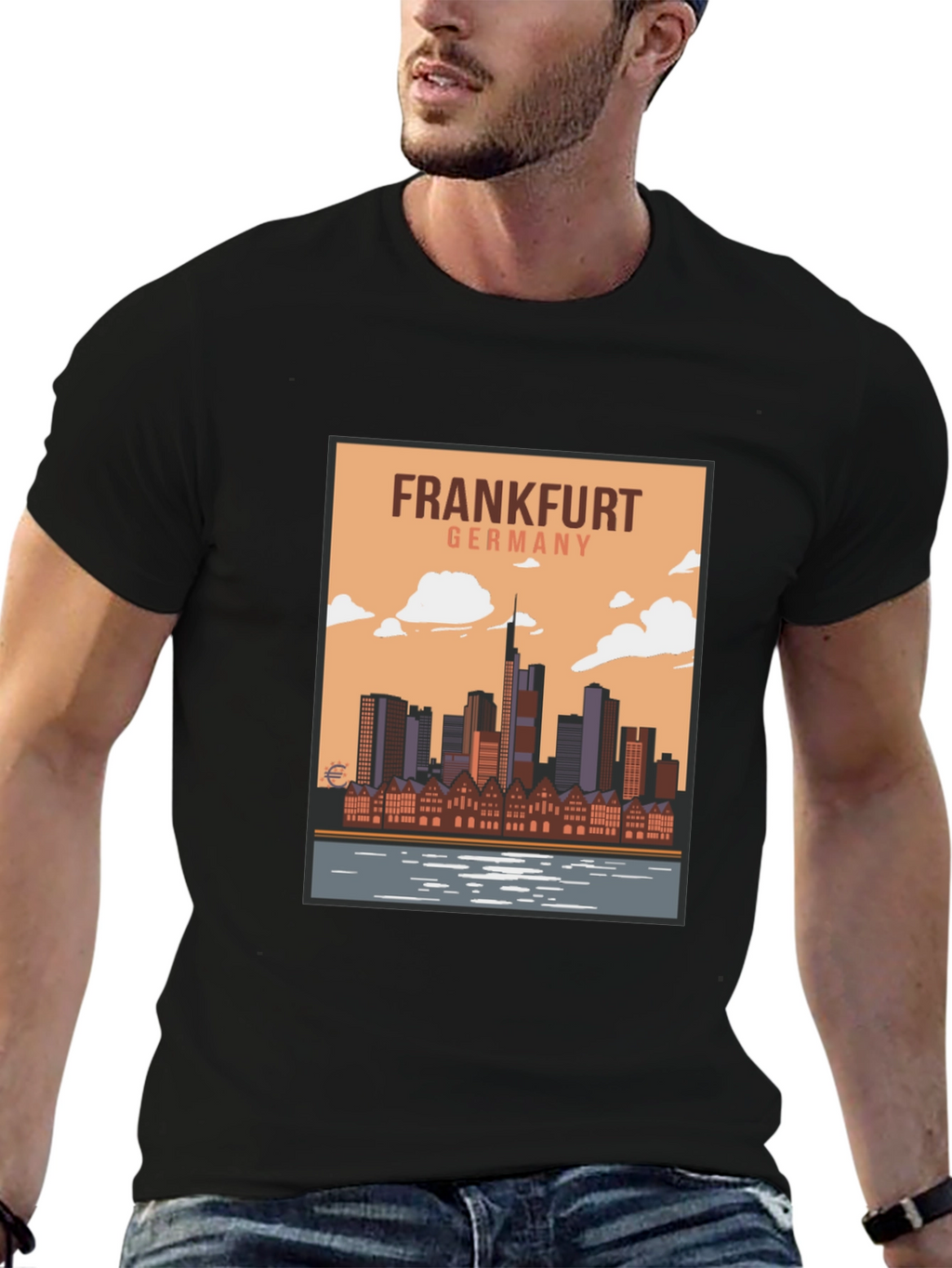 Frankfurt Germany Skyline Graphic T-Shirt