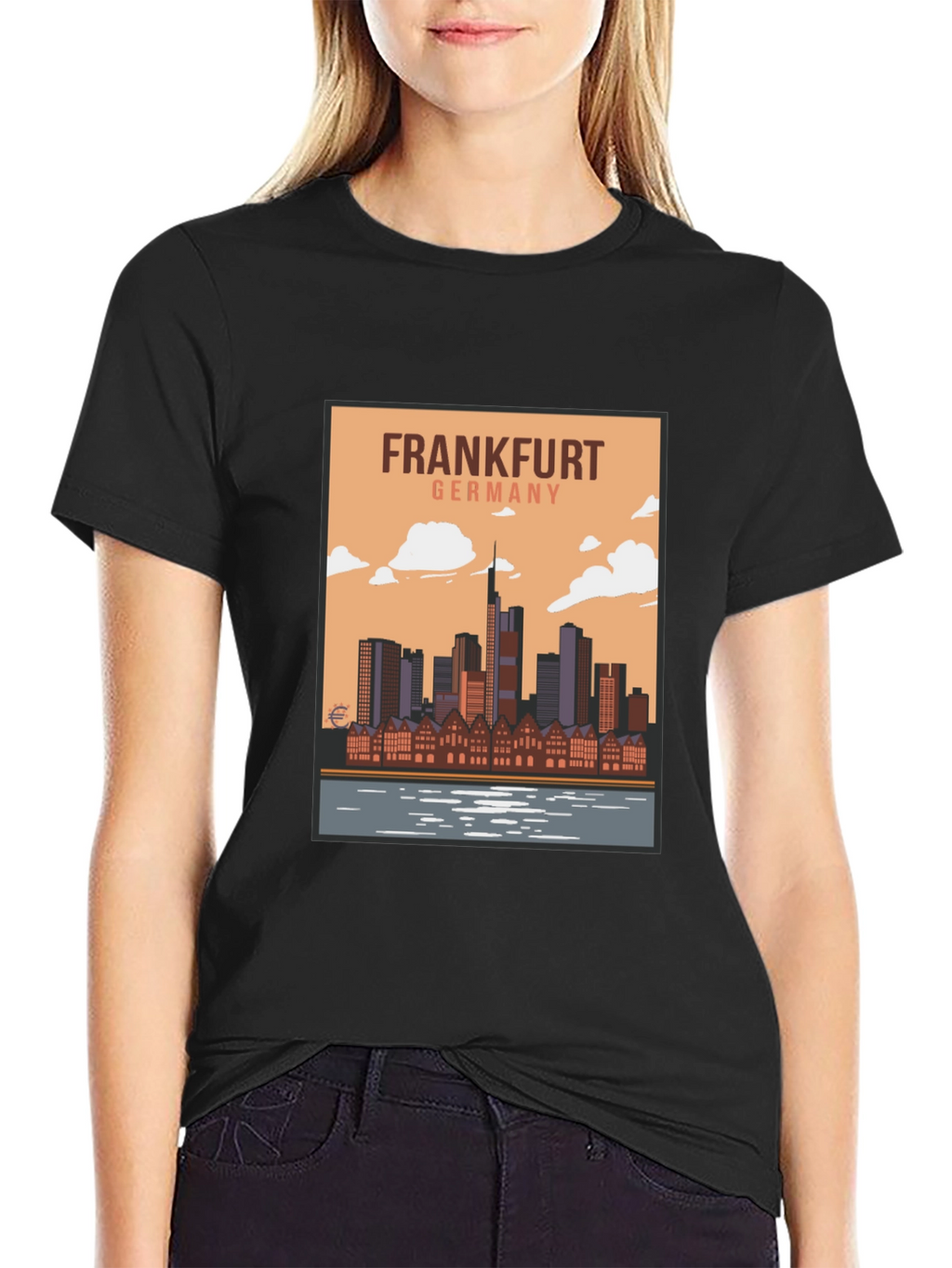 Frankfurt Germany Skyline Graphic T-Shirt