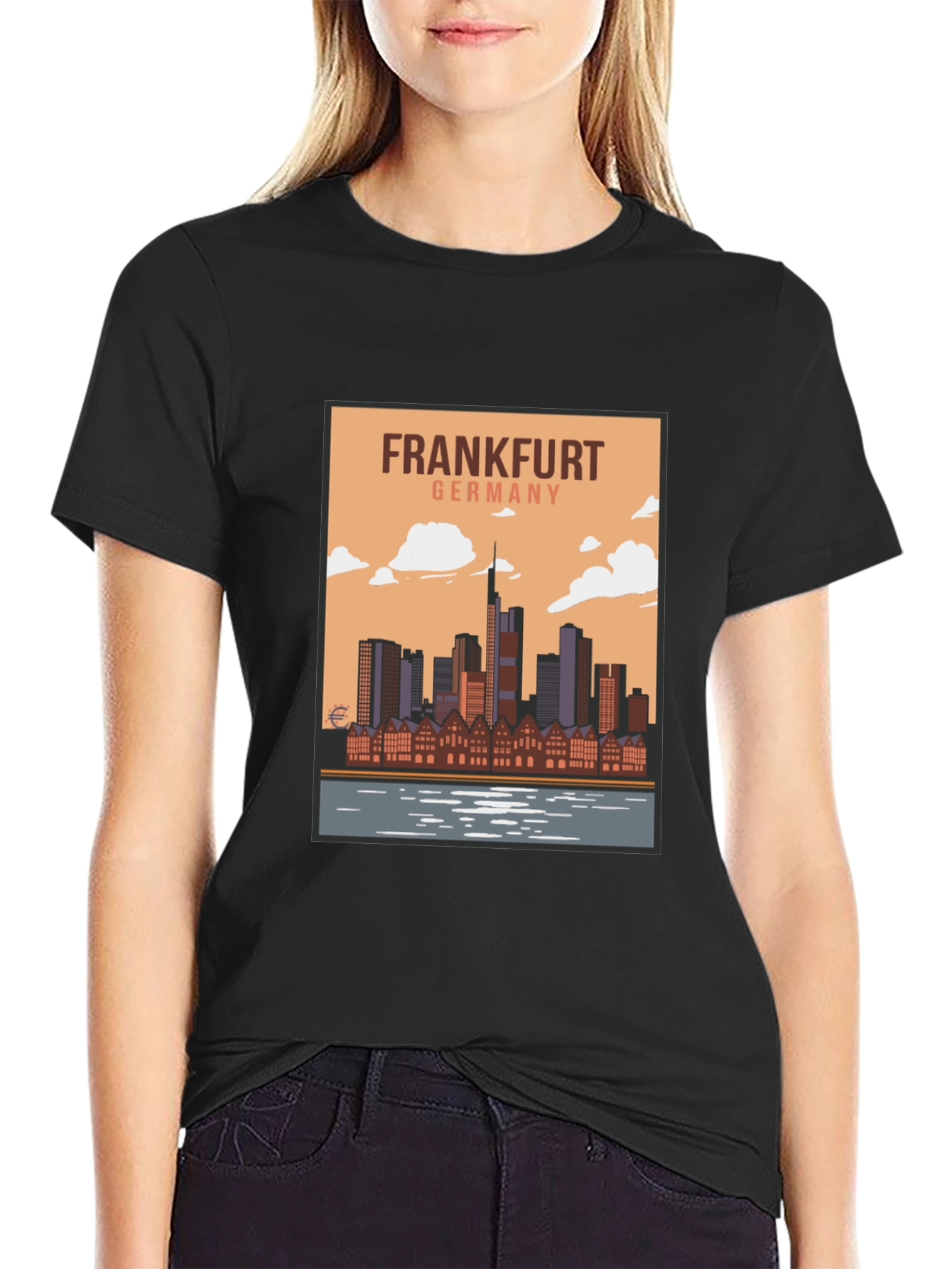 Frankfurt Germany Skyline Graphic T-Shirt