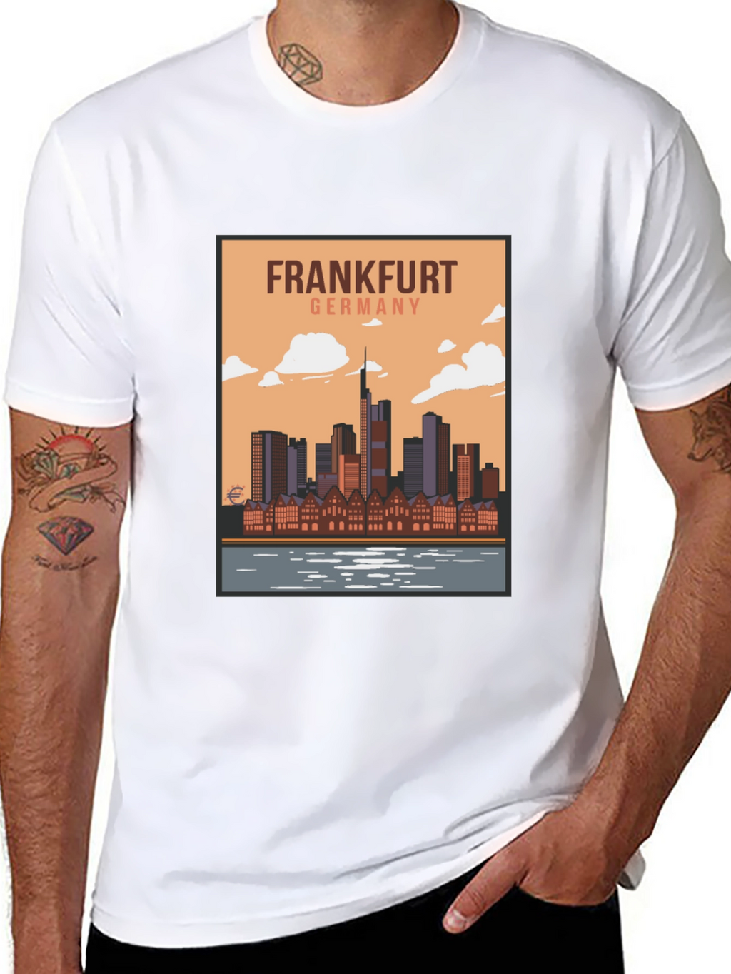 Frankfurt Germany Skyline Graphic T-Shirt
