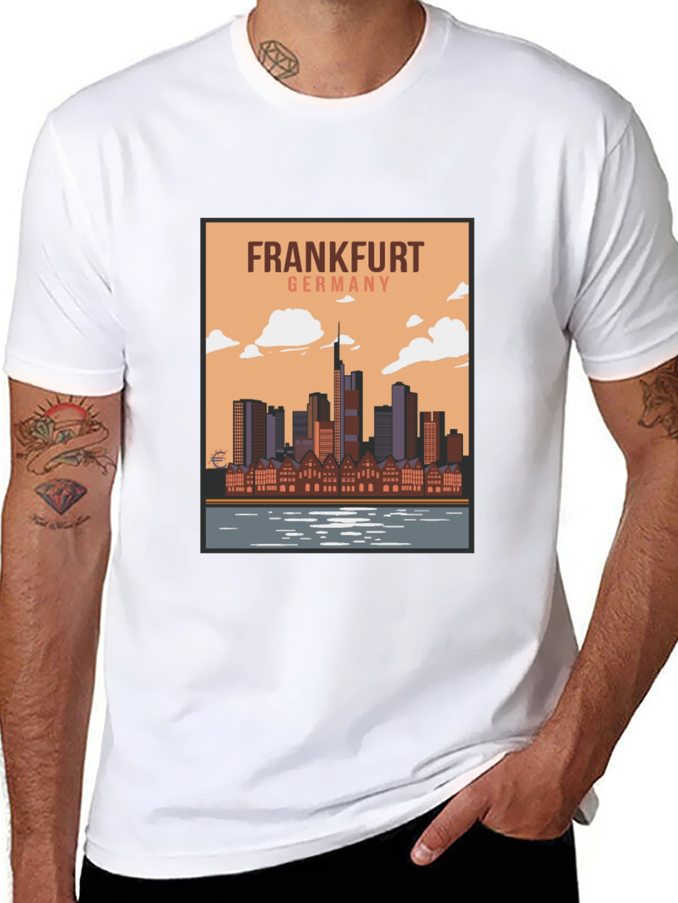 Frankfurt Germany Skyline Graphic T-Shirt