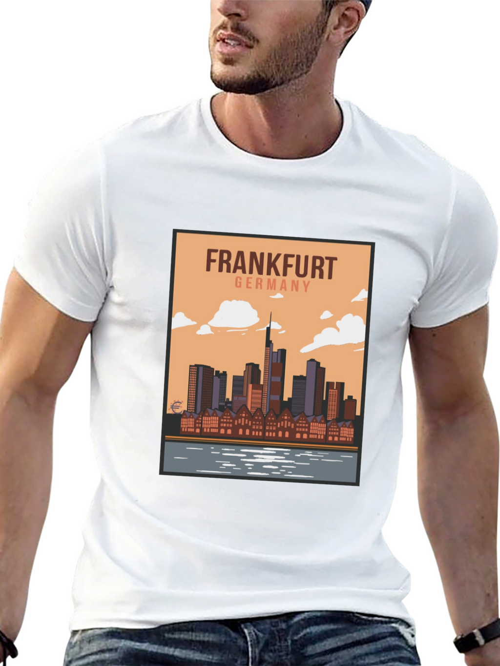 Frankfurt Germany Skyline Graphic T-Shirt