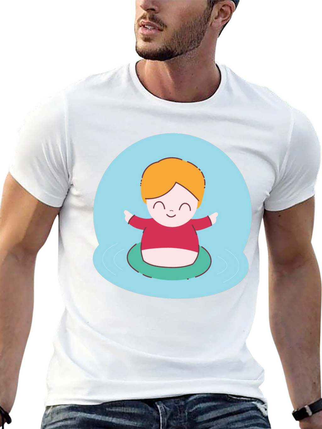 Cute Character Graphic T-Shirt - Playful Design