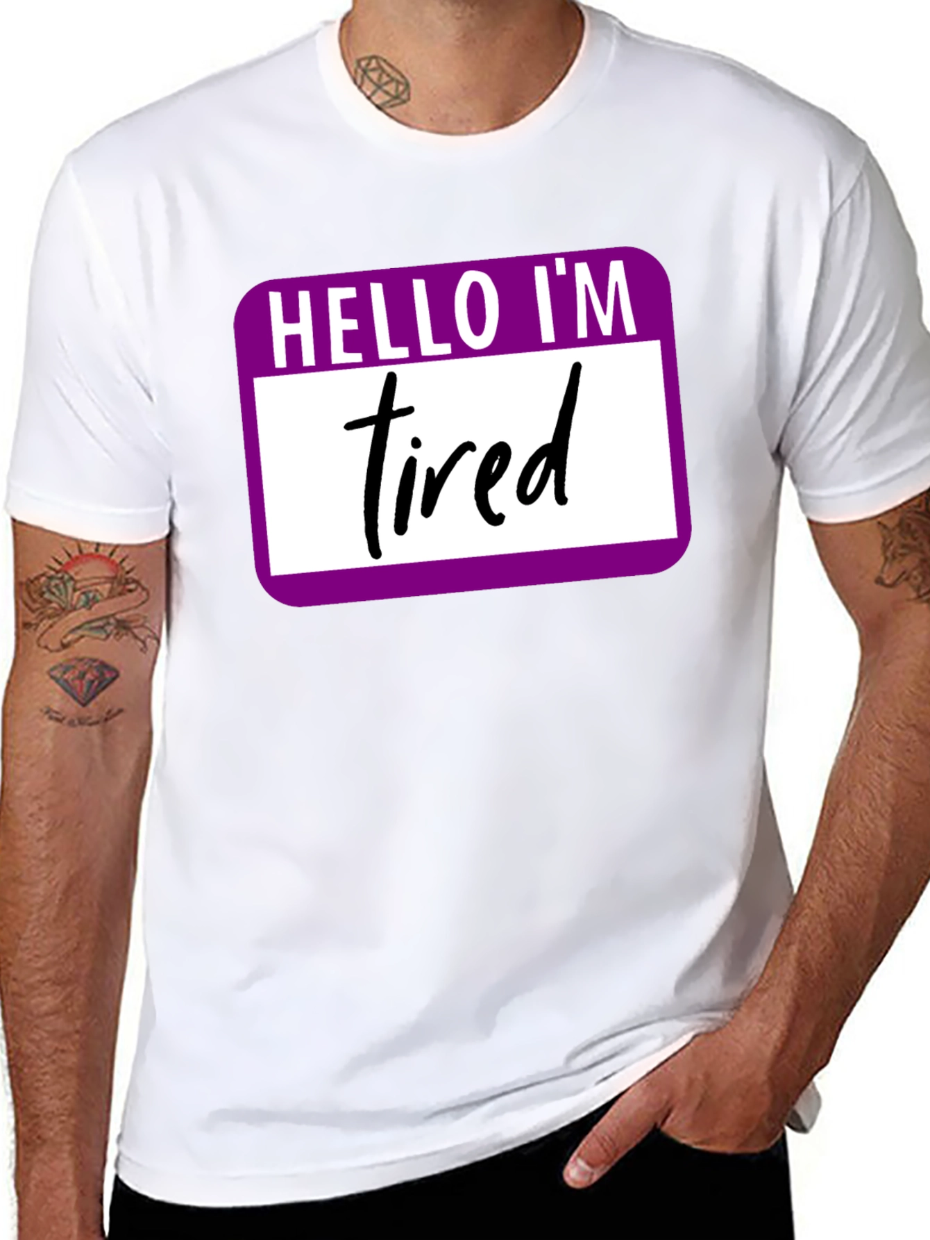Hello Im Tired T-Shirt - Funny Introvert Tee