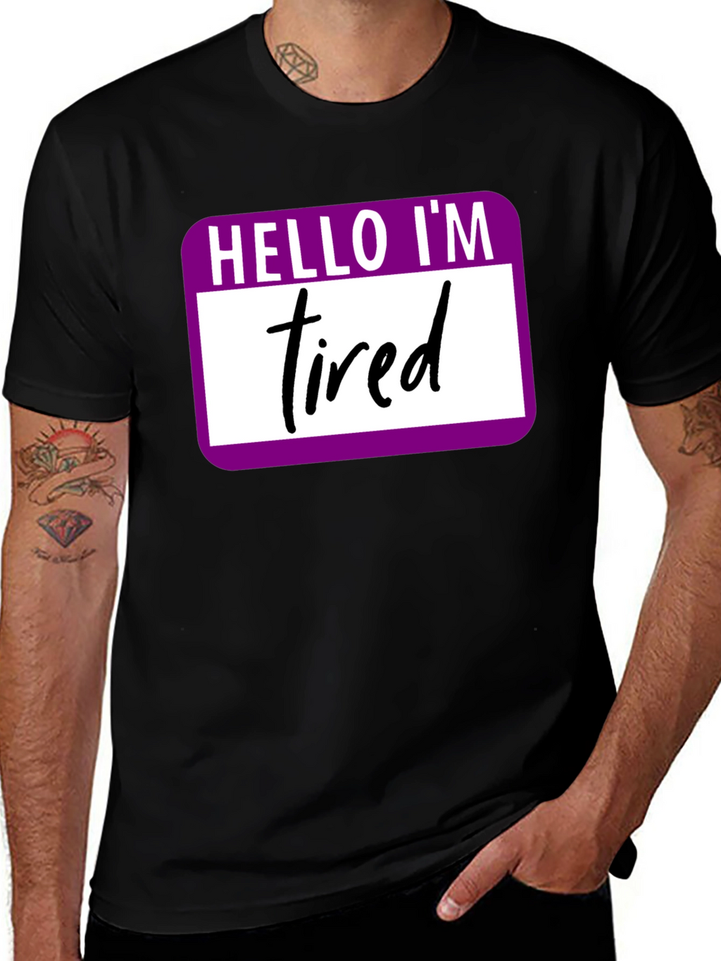 Hello Im Tired T-Shirt - Funny Introvert Tee