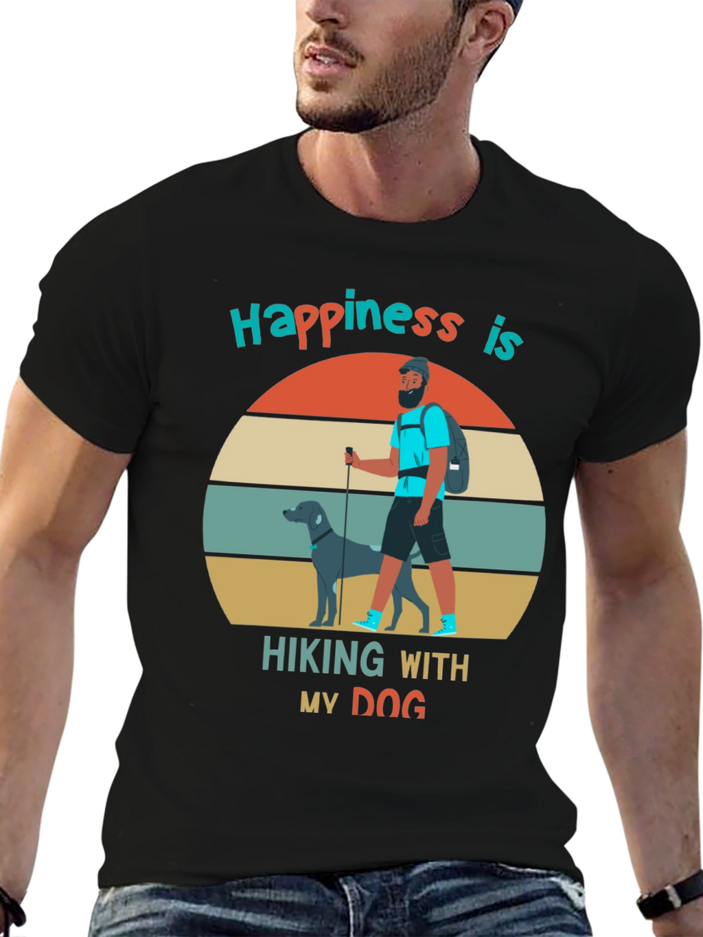 Hiking With My Dog Graphic Tee