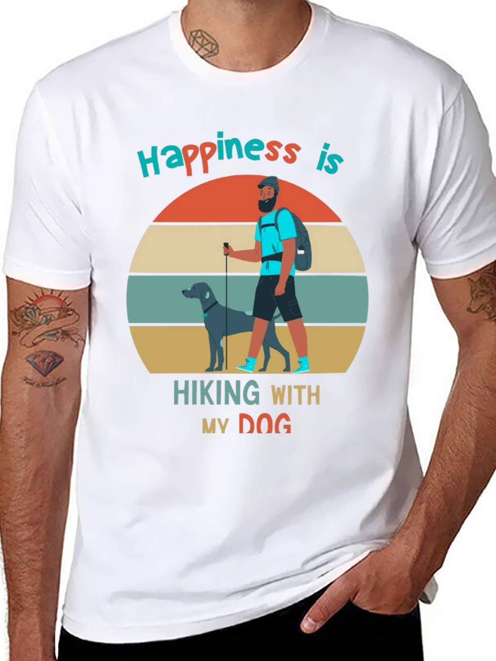 Hiking With My Dog Graphic Tee