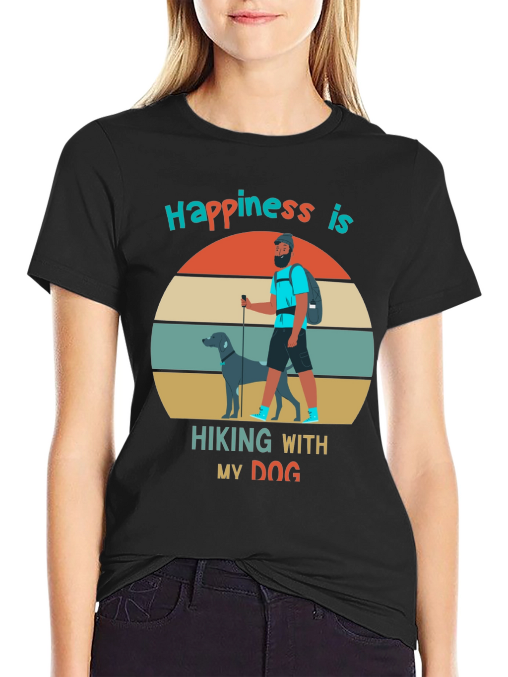 Hiking With My Dog Graphic Tee
