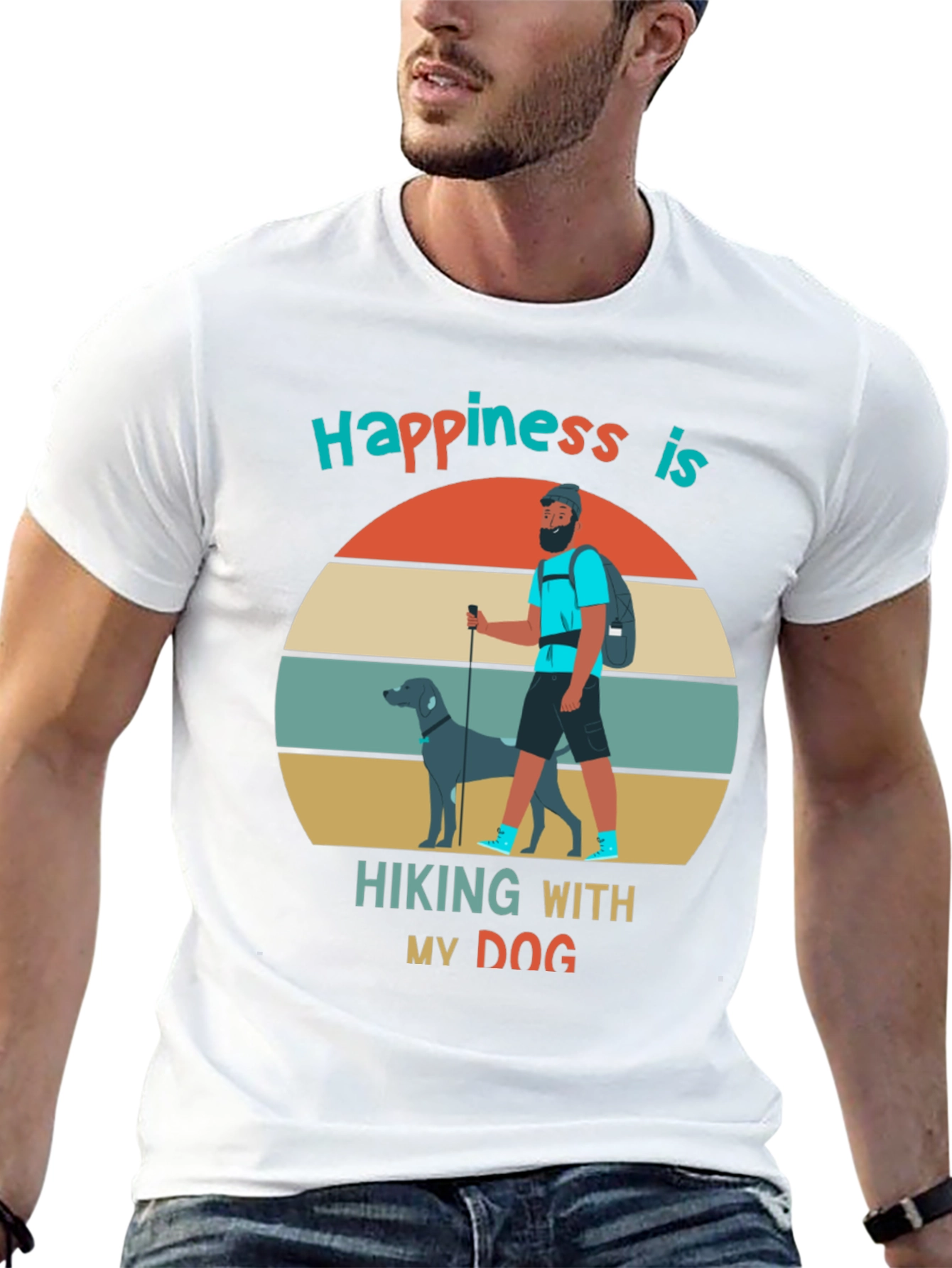 Hiking With My Dog Graphic Tee