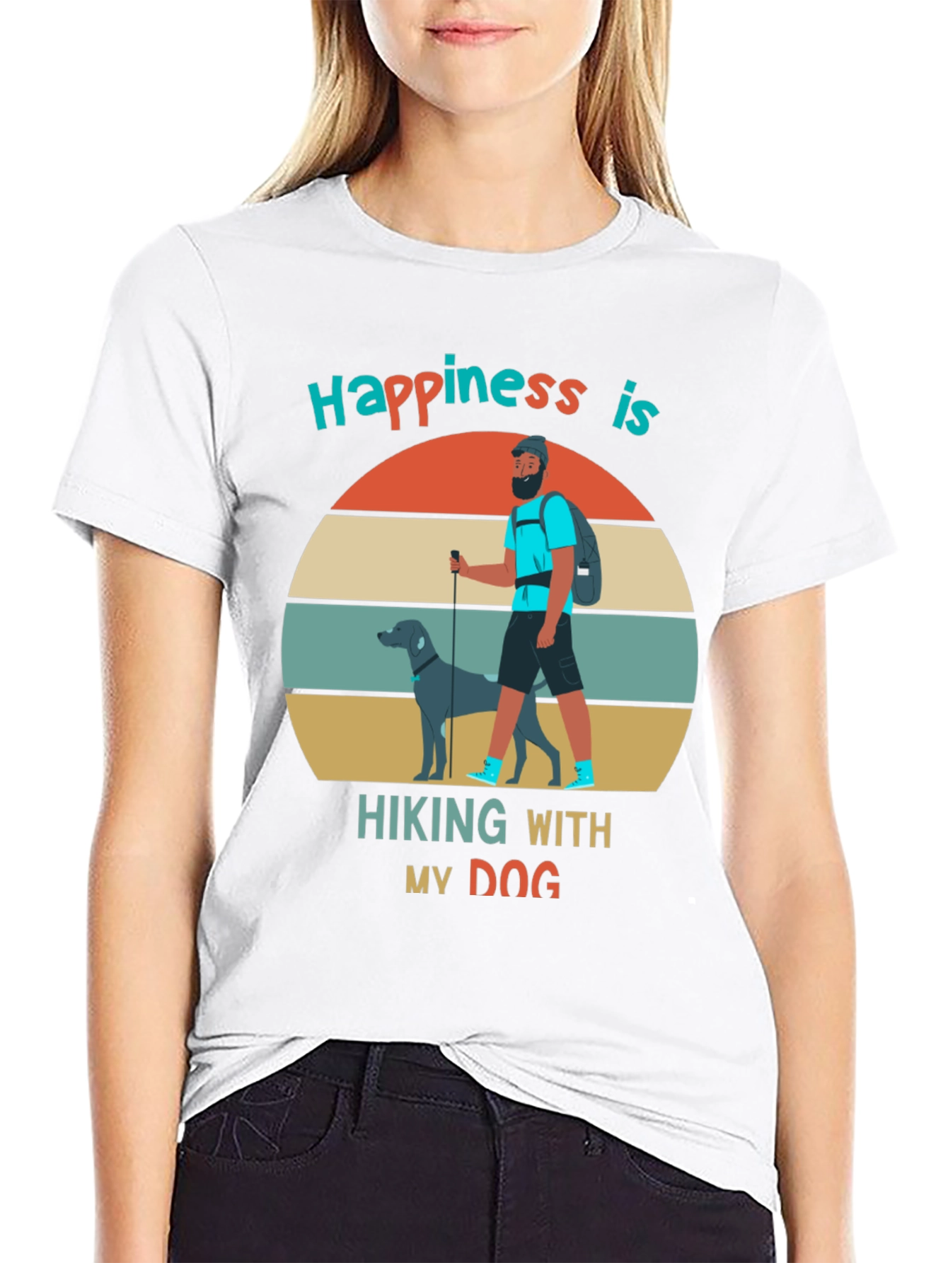 Hiking With My Dog Graphic Tee