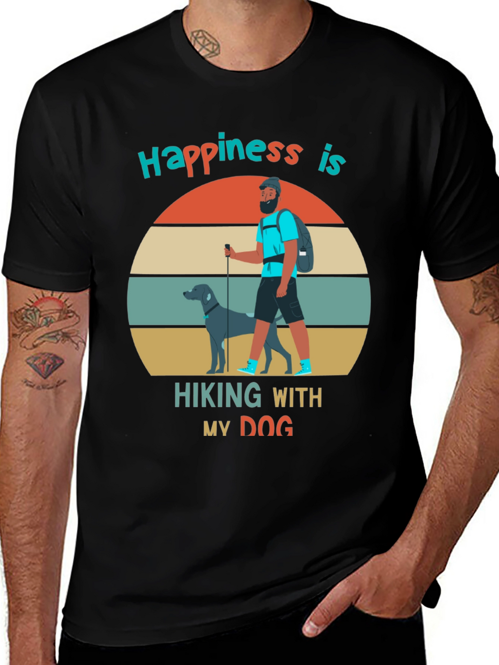 Hiking With My Dog Graphic Tee