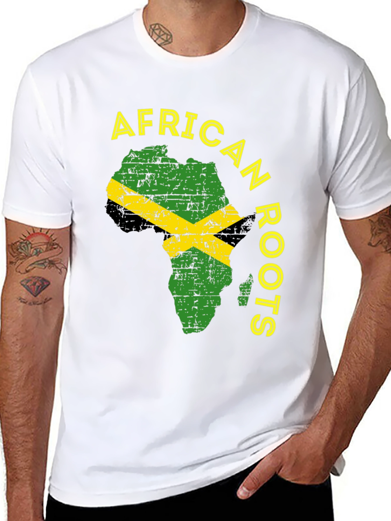 African Roots Jamaica Flag T-Shirt