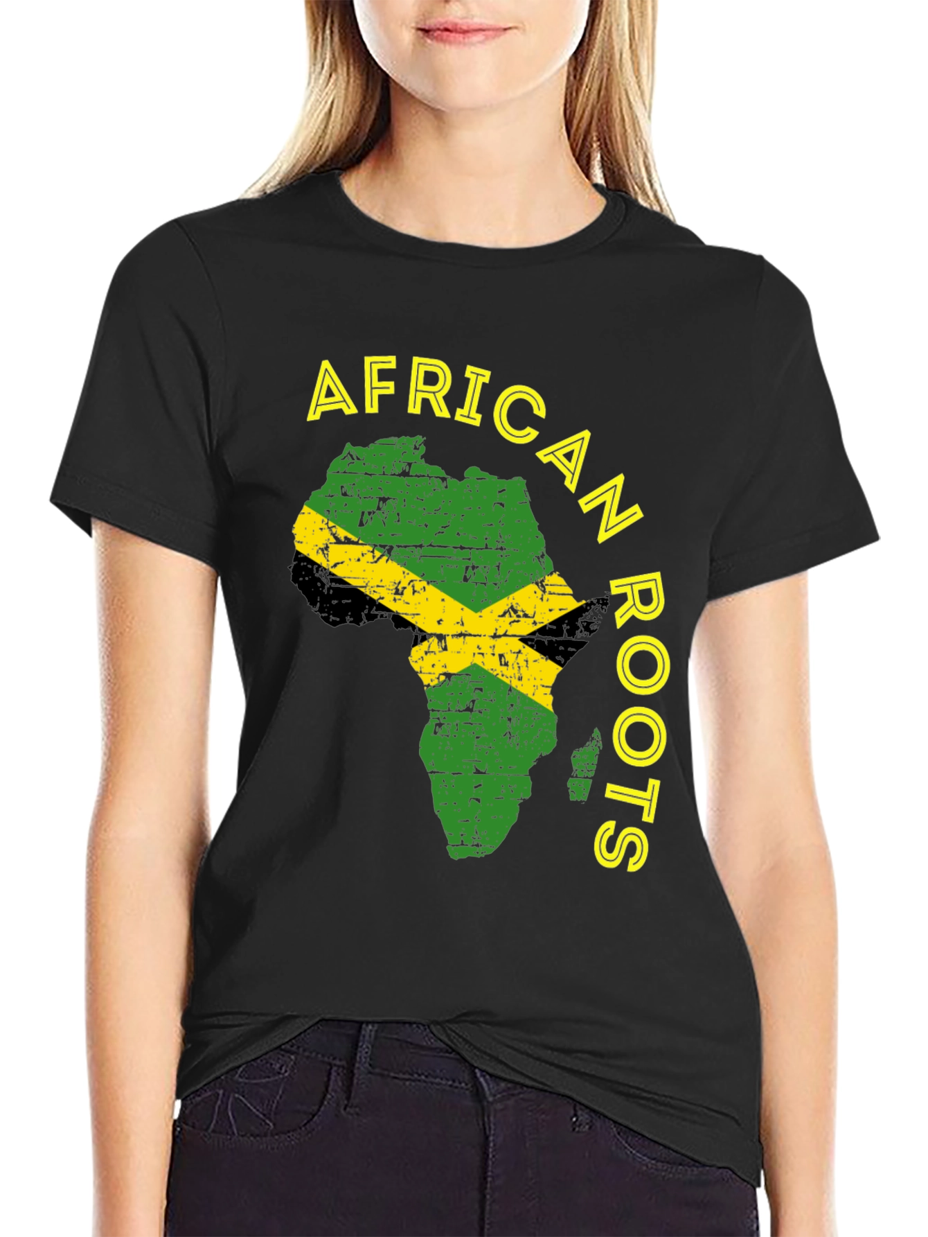 African Roots Jamaica Flag T-Shirt