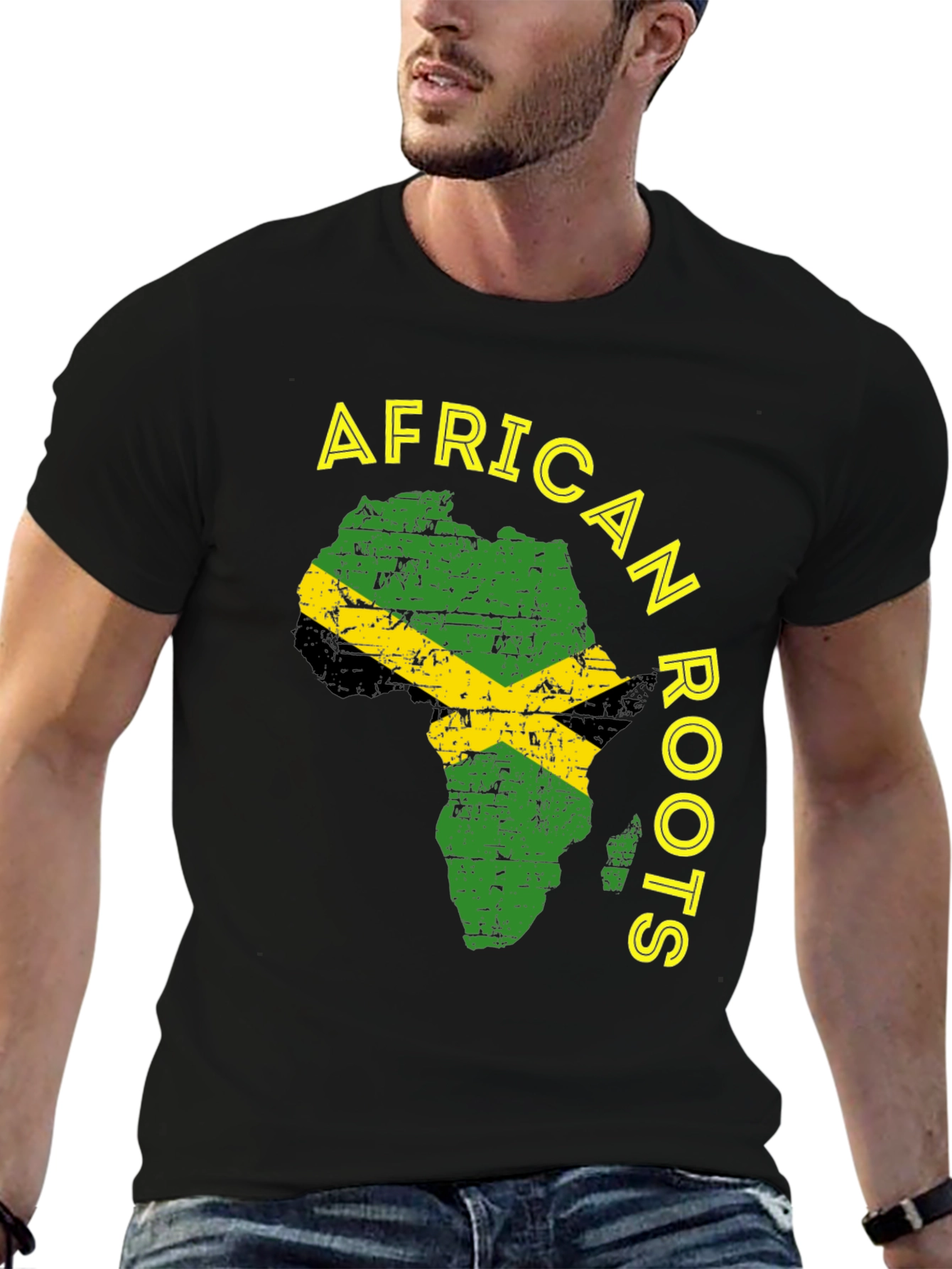 African Roots Jamaica Flag T-Shirt