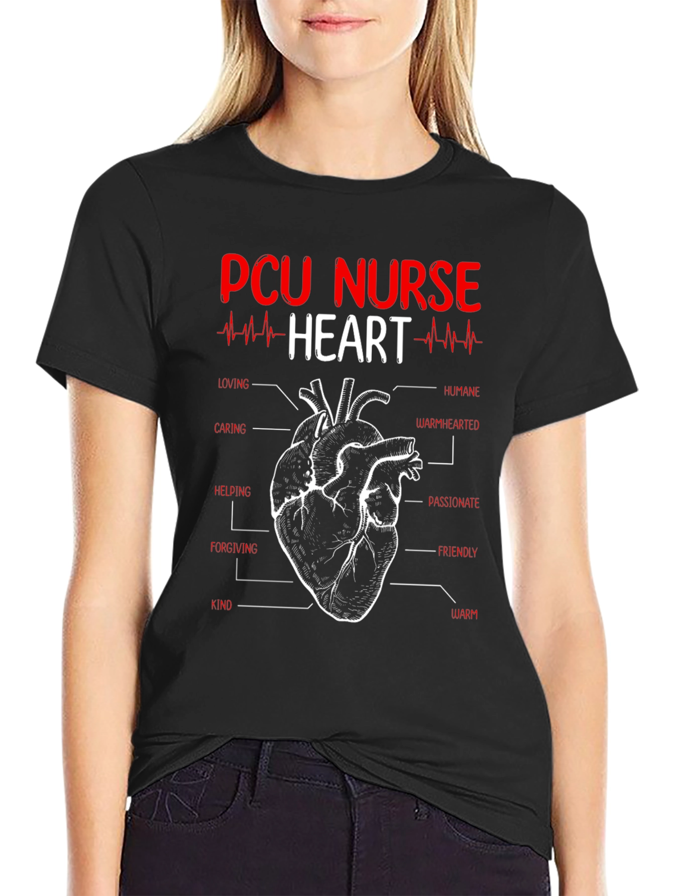 PCU Nurse Heart T-Shirt