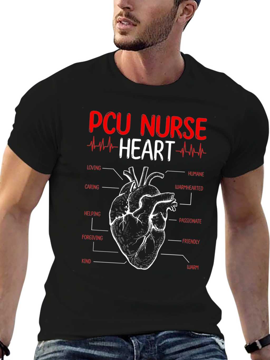 PCU Nurse Heart T-Shirt