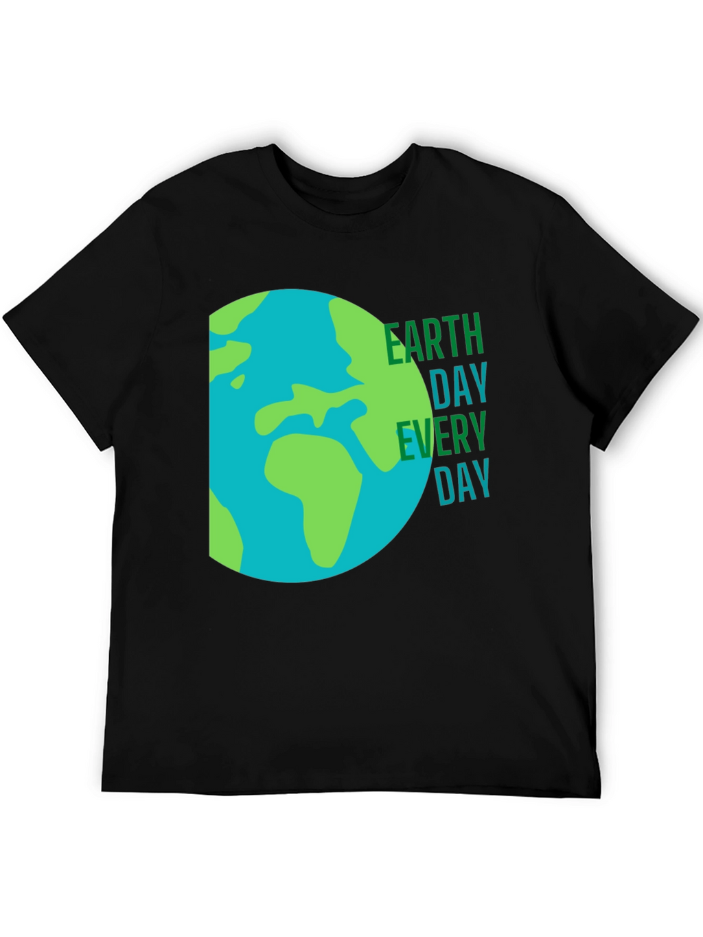 Earth Day Every Day Graphic T-Shirt - Black