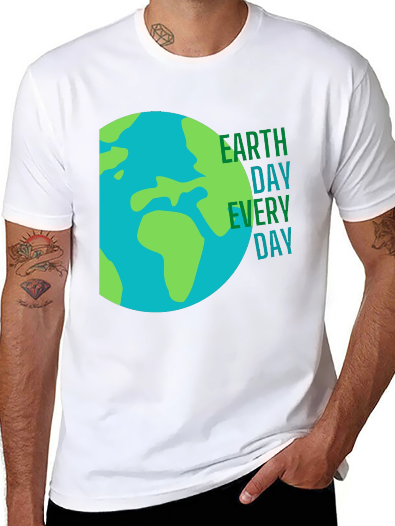 Earth Day Every Day Graphic T-Shirt - Black