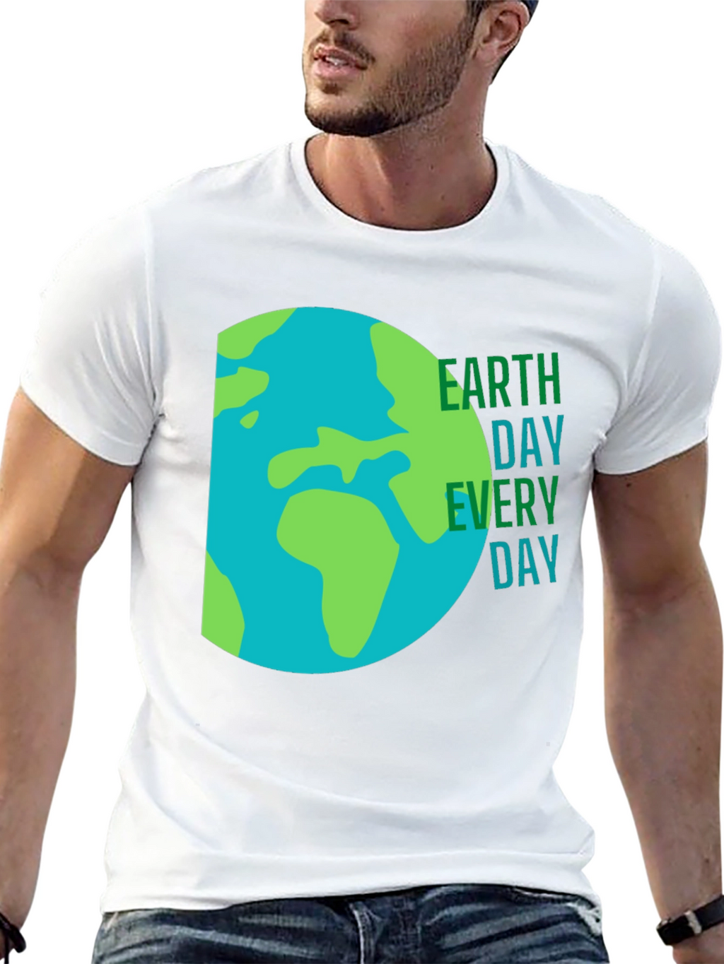 Earth Day Every Day Graphic T-Shirt - Black