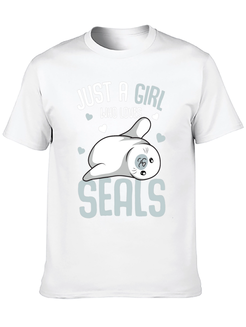 Girl Loves Seals T-Shirt - Cute Animal Graphic Tee