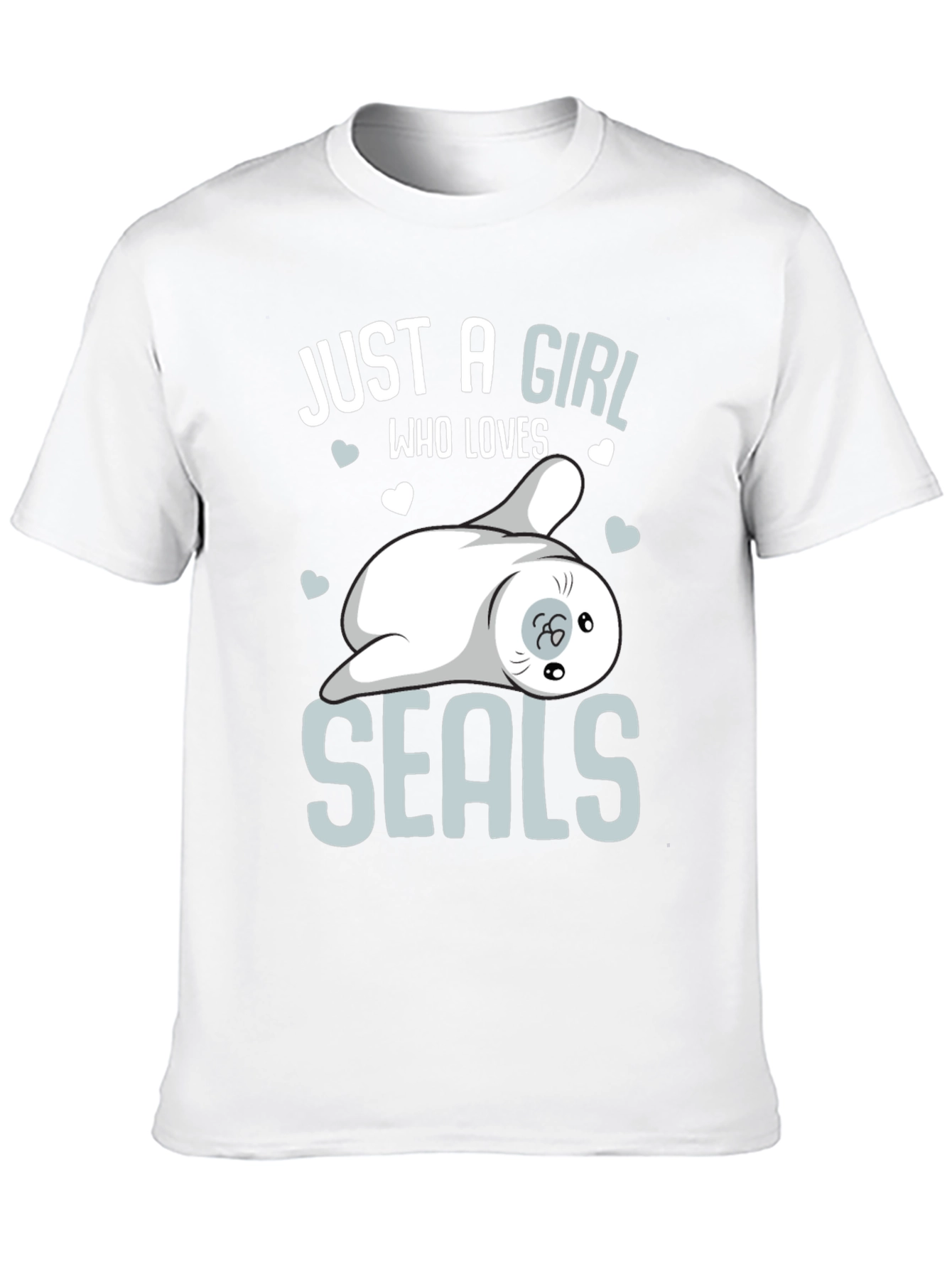 Girl Loves Seals T-Shirt - Cute Animal Graphic Tee