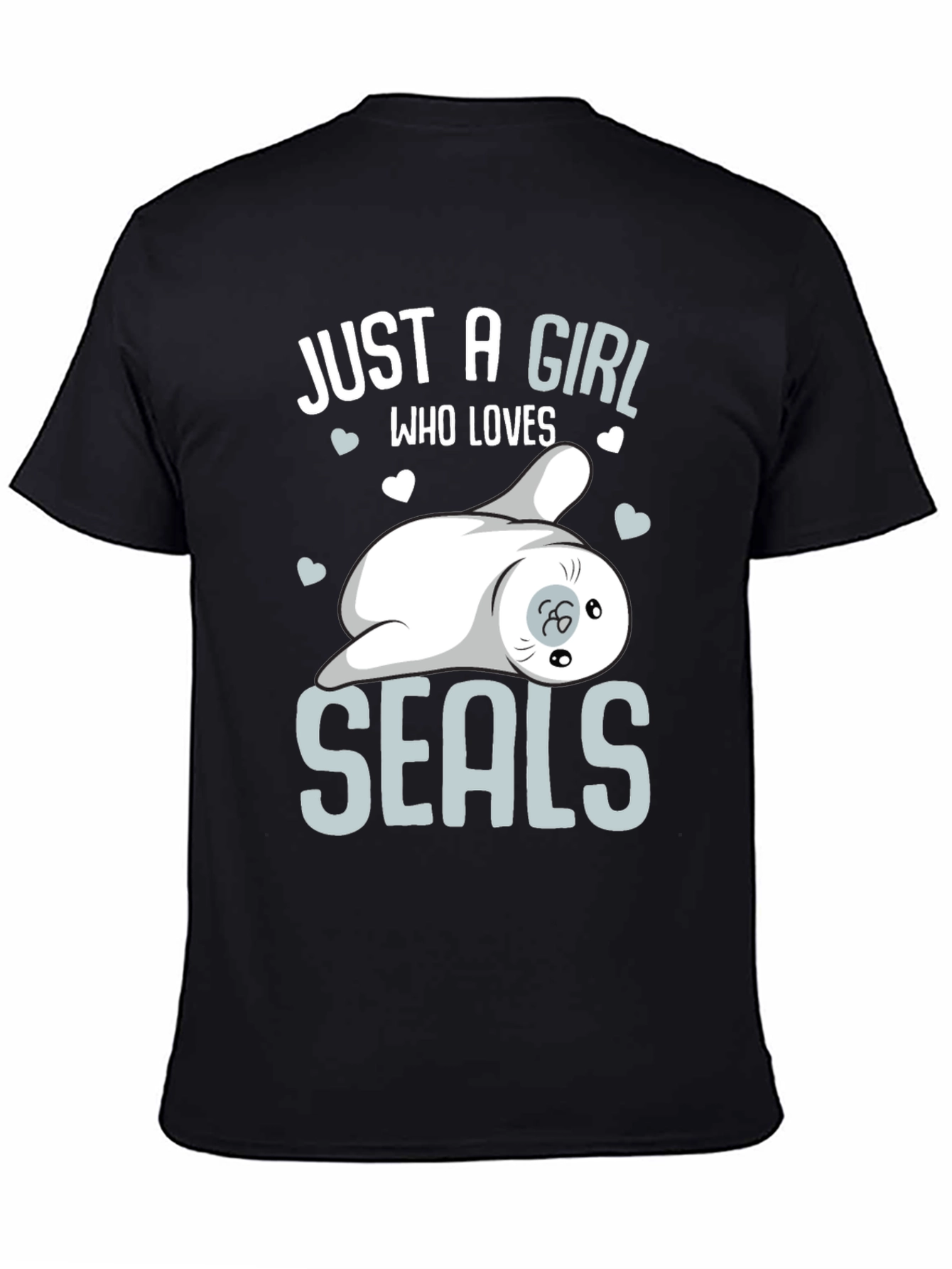 Girl Loves Seals T-Shirt - Cute Animal Graphic Tee
