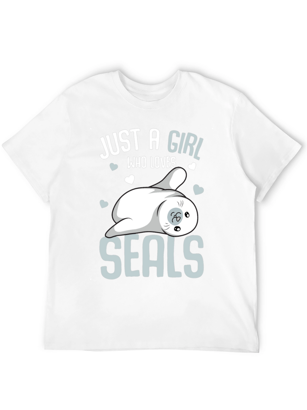 Girl Loves Seals T-Shirt - Cute Animal Graphic Tee