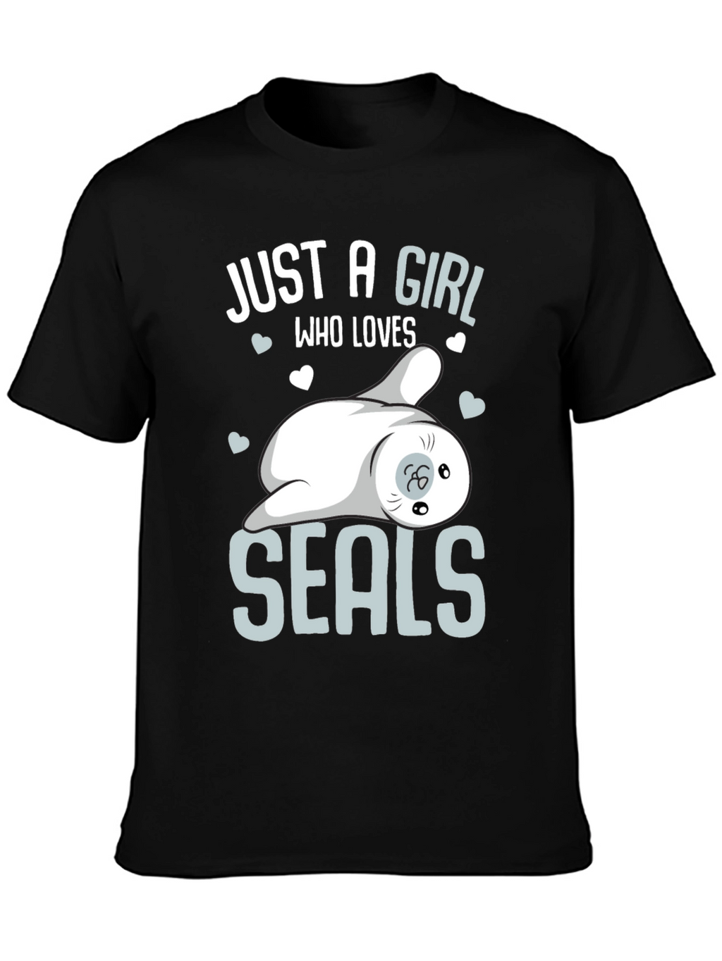 Girl Loves Seals T-Shirt - Cute Animal Graphic Tee