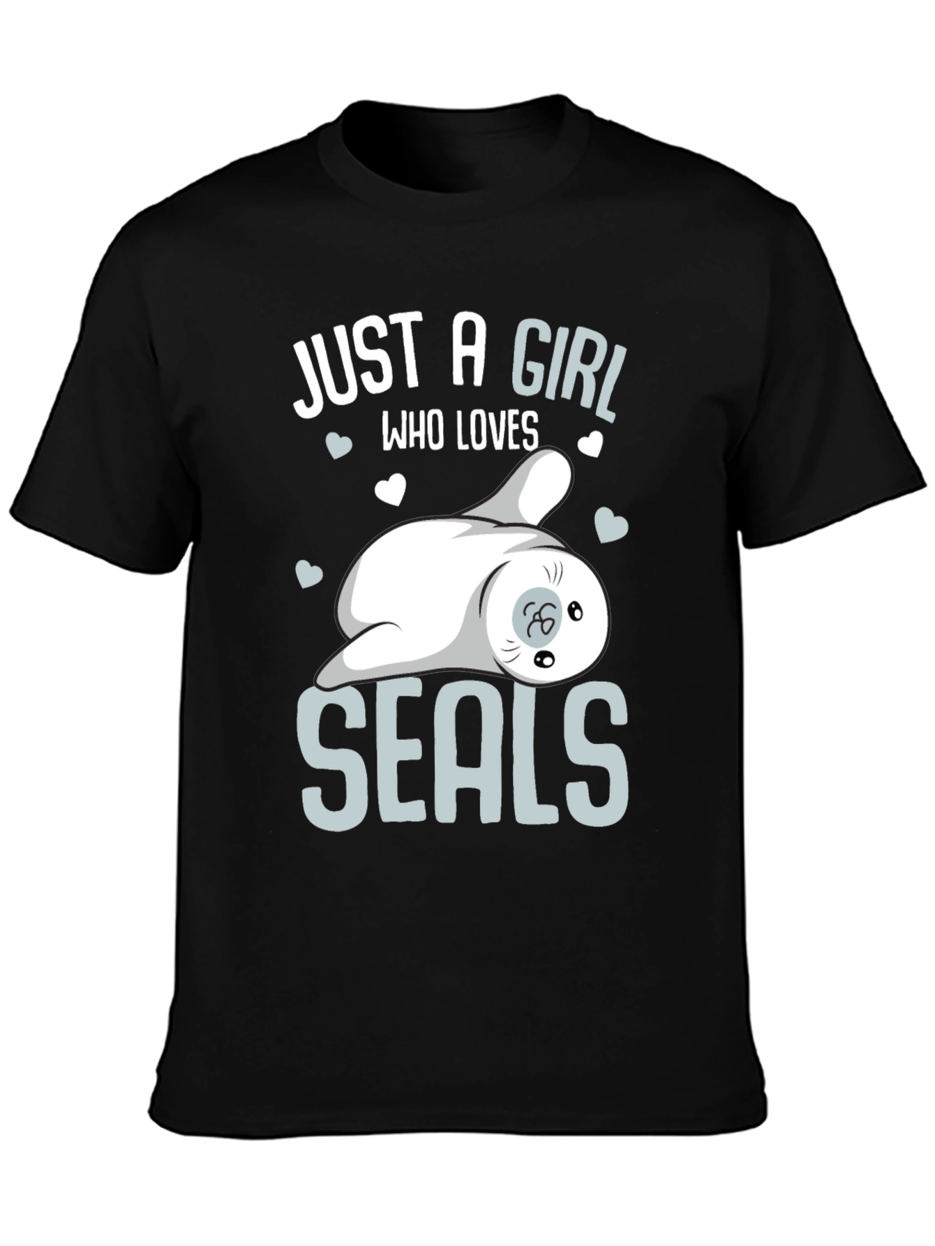 Girl Loves Seals T-Shirt - Cute Animal Graphic Tee