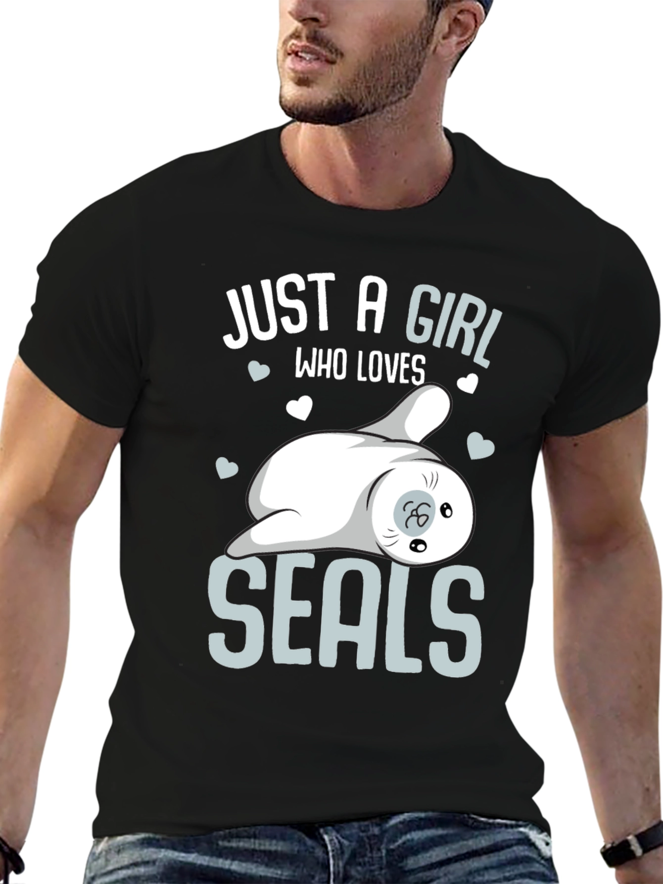 Girl Loves Seals T-Shirt - Cute Animal Graphic Tee