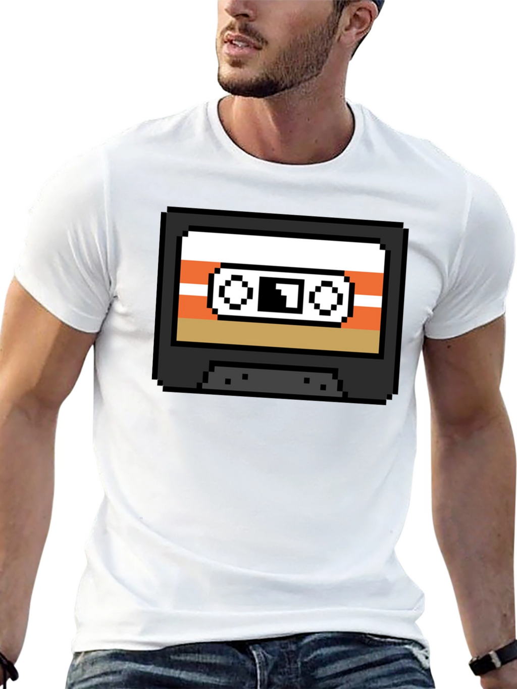 Pixel Cassette Tape Graphic Tee