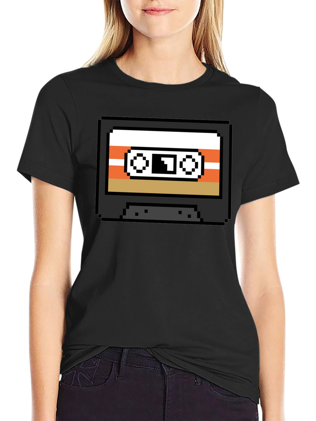 Pixel Cassette Tape Graphic Tee