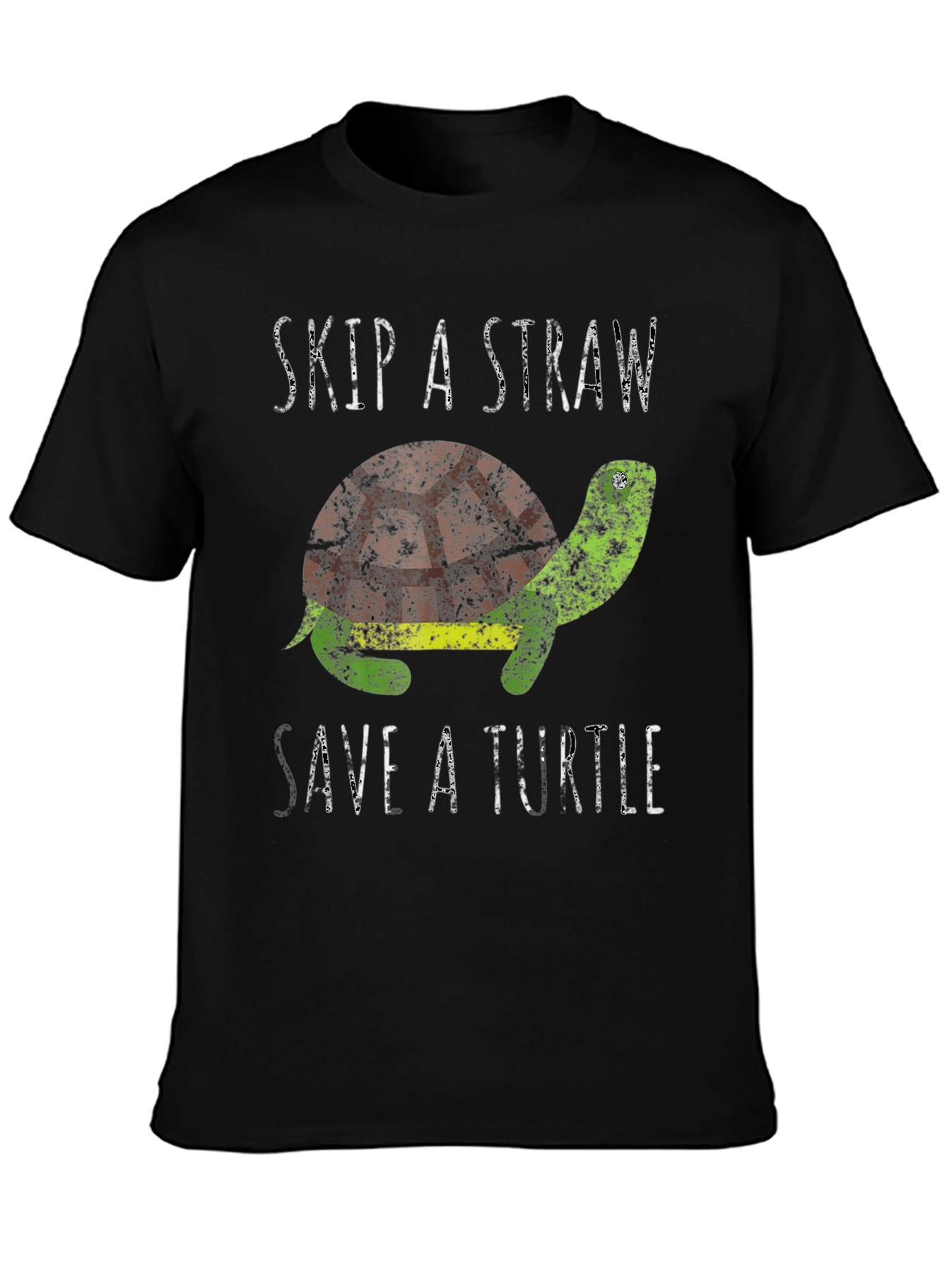 Skip A Straw Save A Turtle Graphic T-Shirt