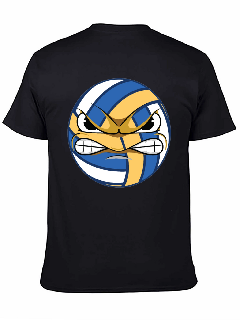Angry Volleyball Graphic Tee - Mens Black T-Shirt