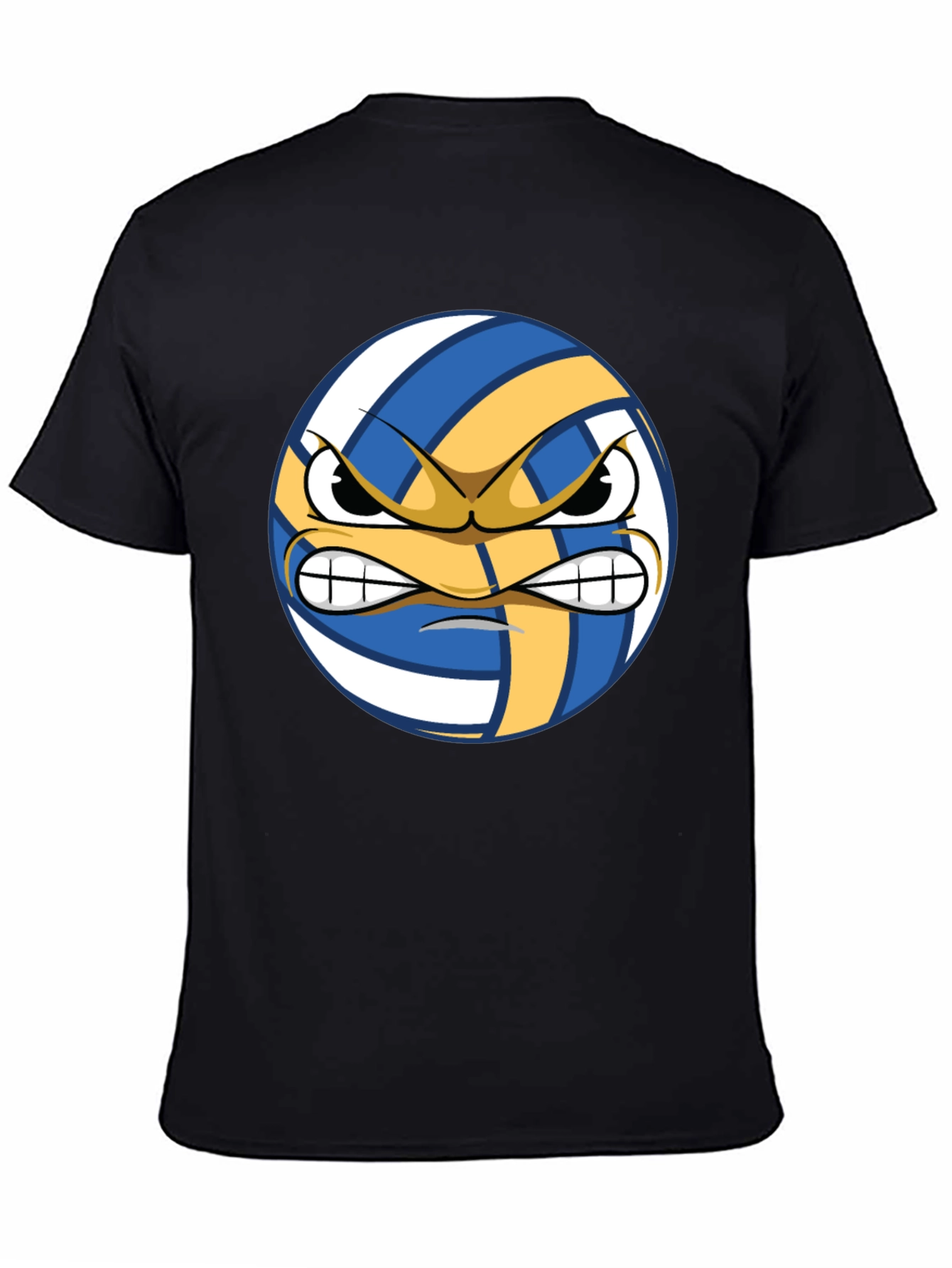 Angry Volleyball Graphic Tee - Mens Black T-Shirt