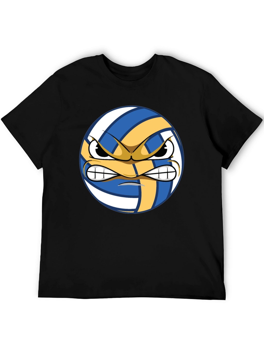 Angry Volleyball Graphic Tee - Mens Black T-Shirt