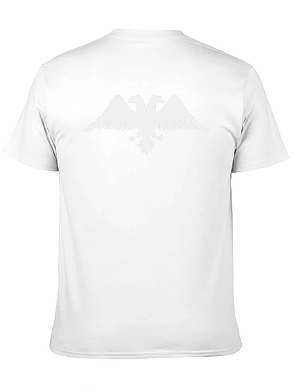 Black Tee with White Double-Headed Eagle Design