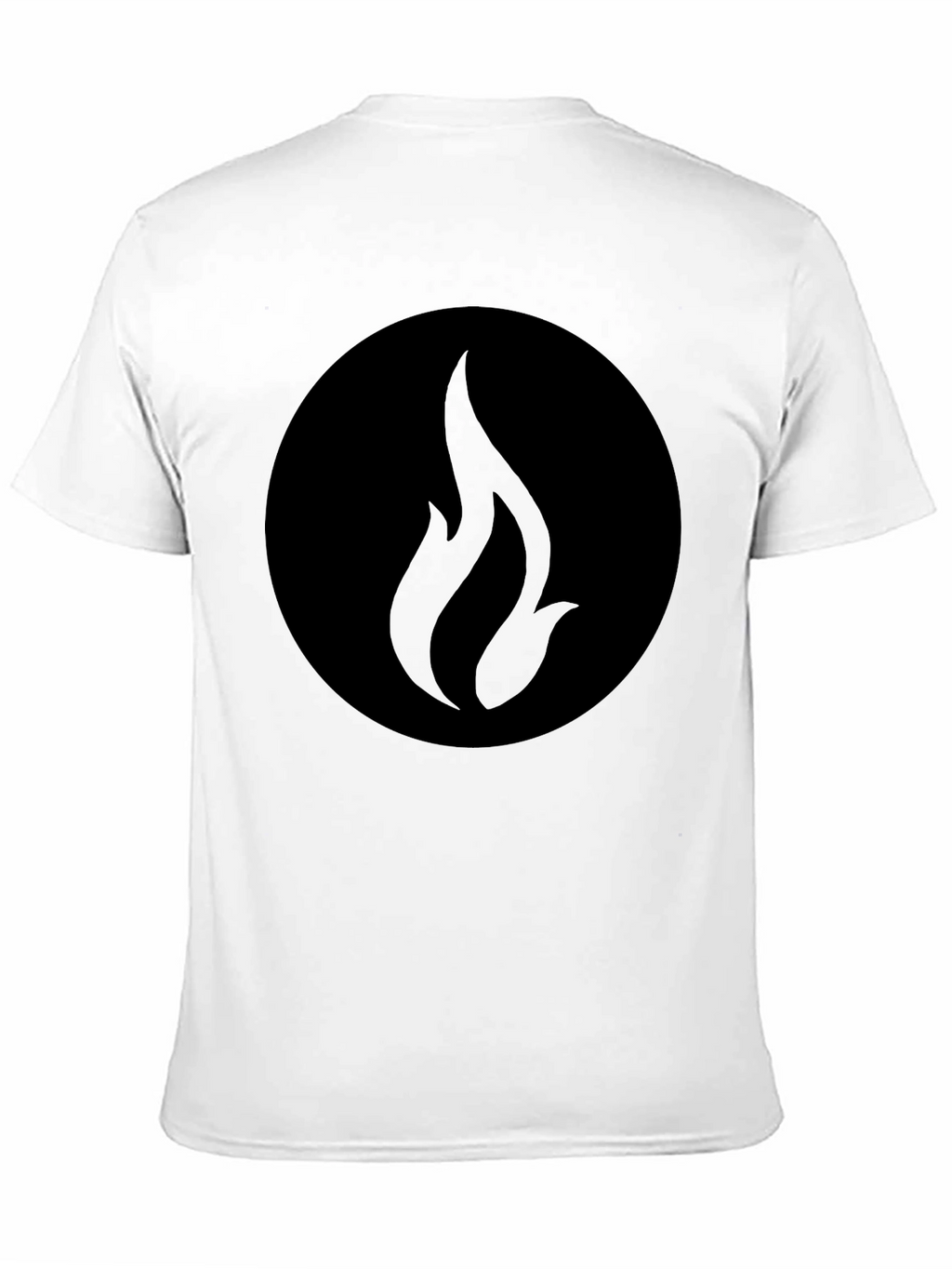 Black Graphic Tee - Abstract Flame Design