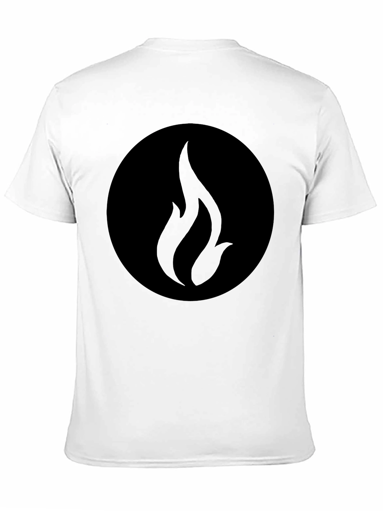 Black Graphic Tee - Abstract Flame Design