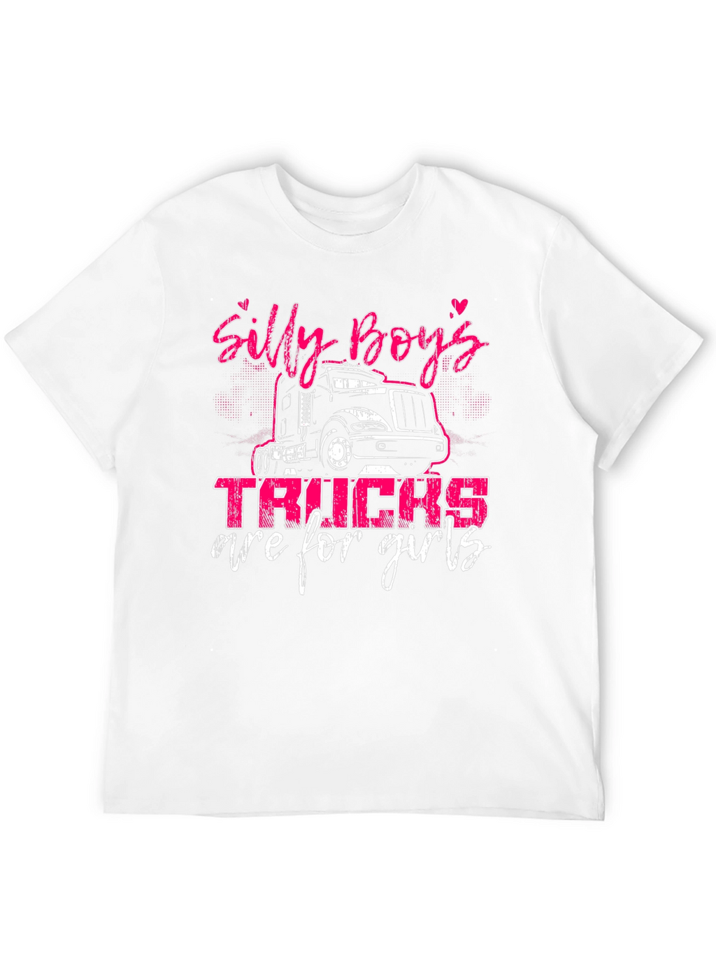 Silly Boys Trucks Are For Girls Black Tee