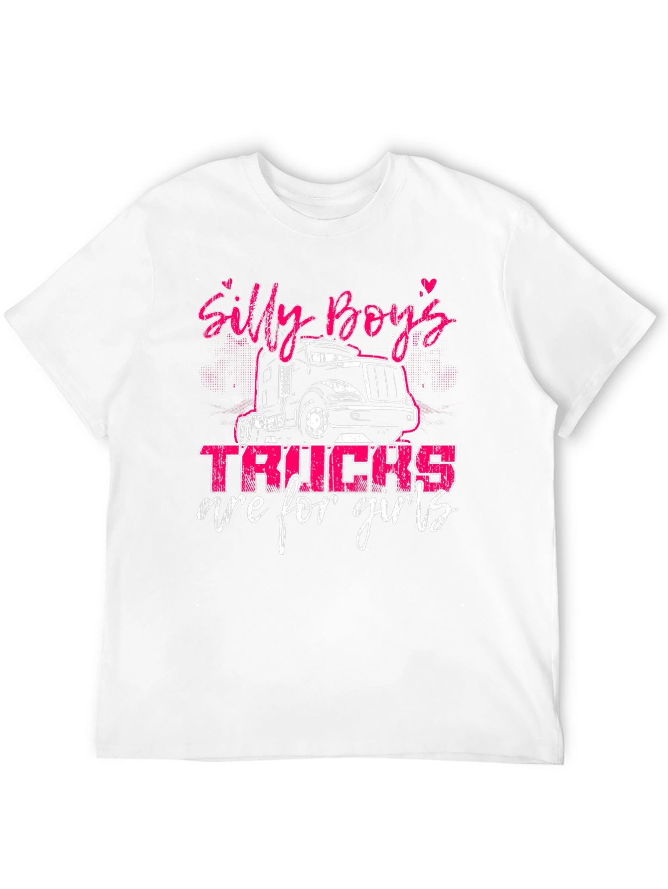 Silly Boys Trucks Are For Girls Black Tee