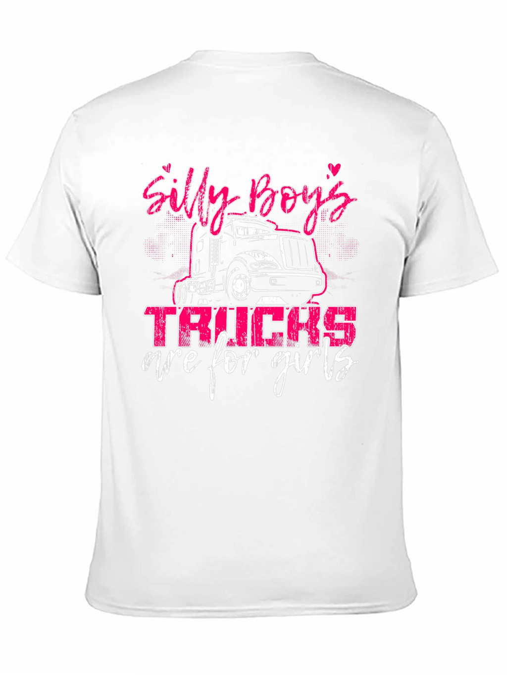Silly Boys Trucks Are For Girls Black Tee