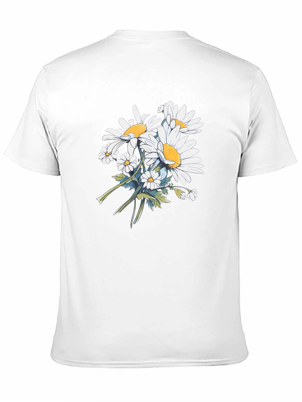 Floral Print Black T-Shirt - Casual Wear