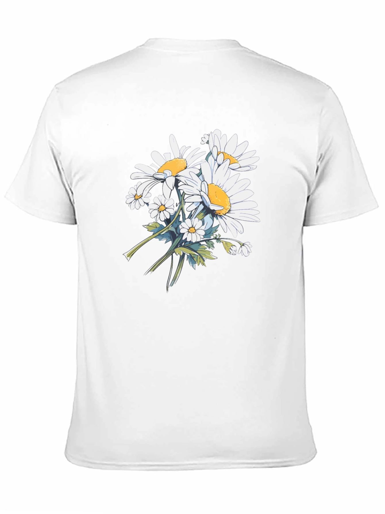 Floral Print Black T-Shirt - Casual Wear