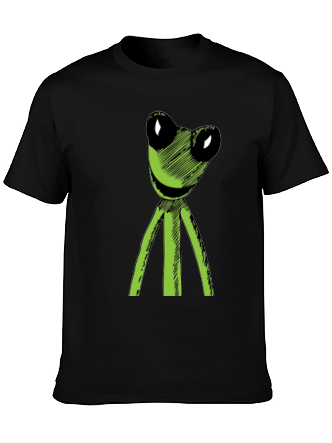 Kermit Sketch Tee - Black Relaxed Fit