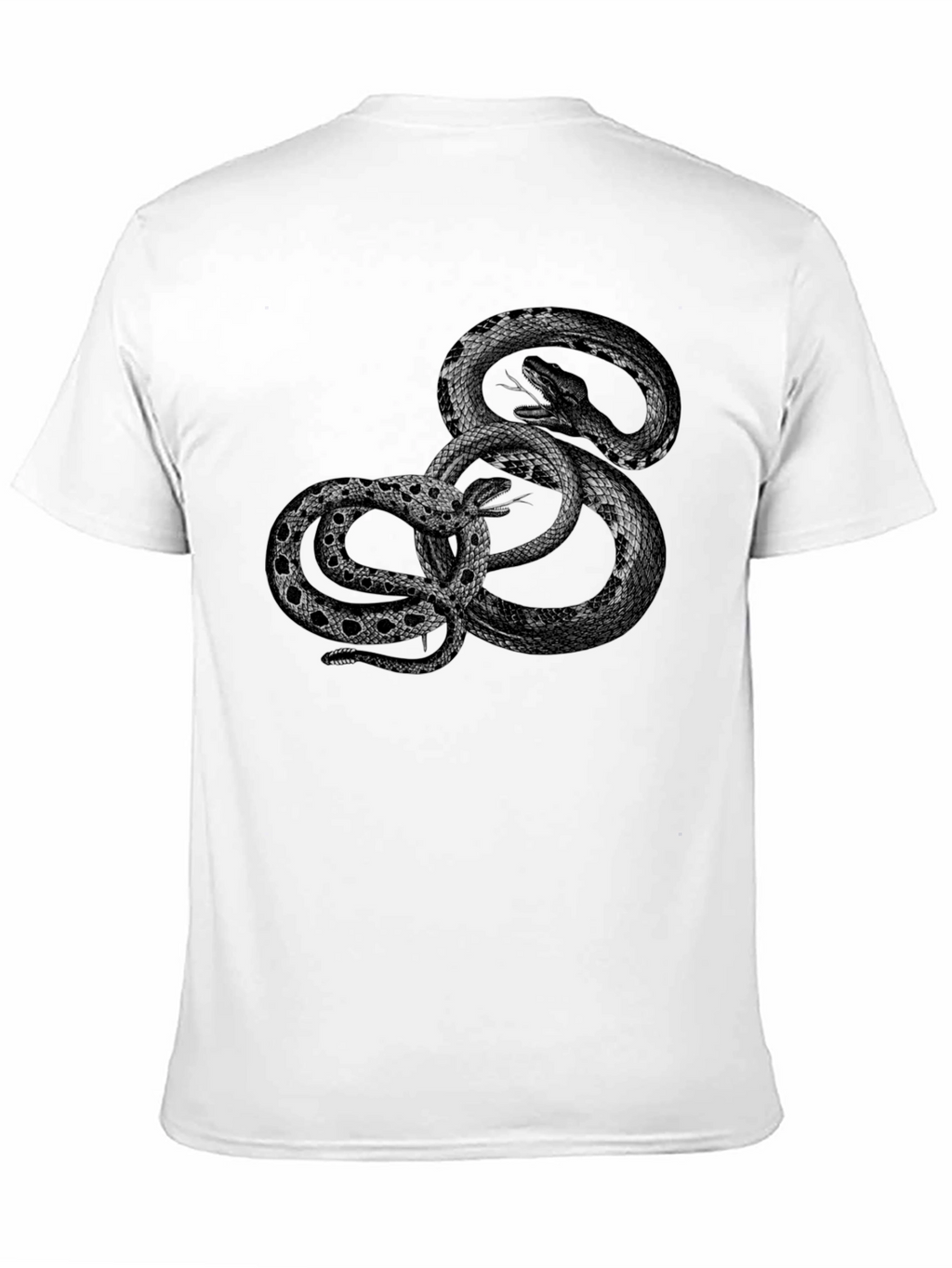 Black Snake Graphic Tee - Edgy Reptile Design